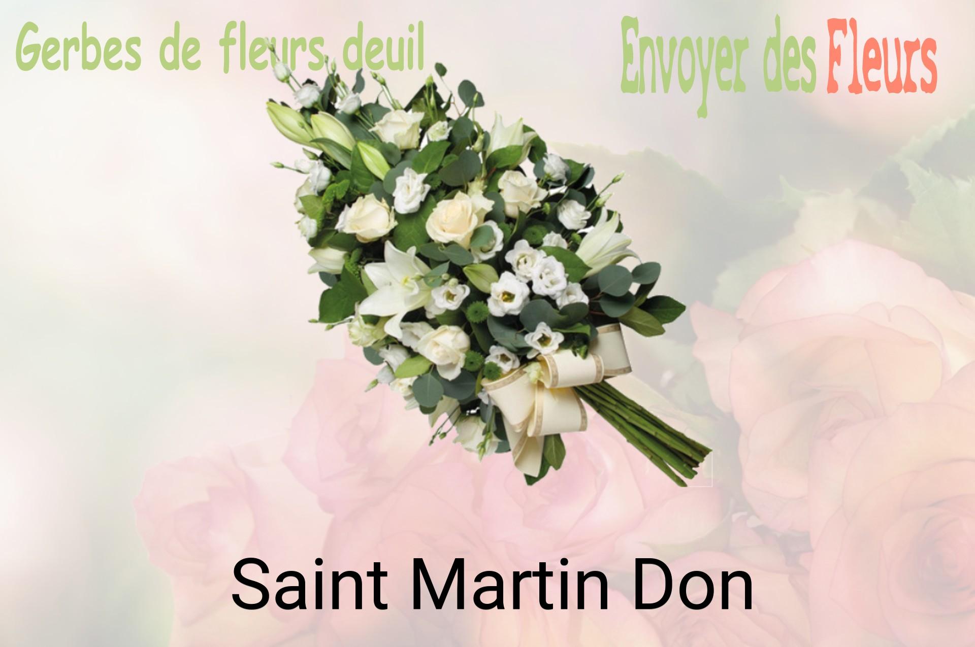 Gerbe de fleurs de deuil livrée à Saint-Martin-Don
